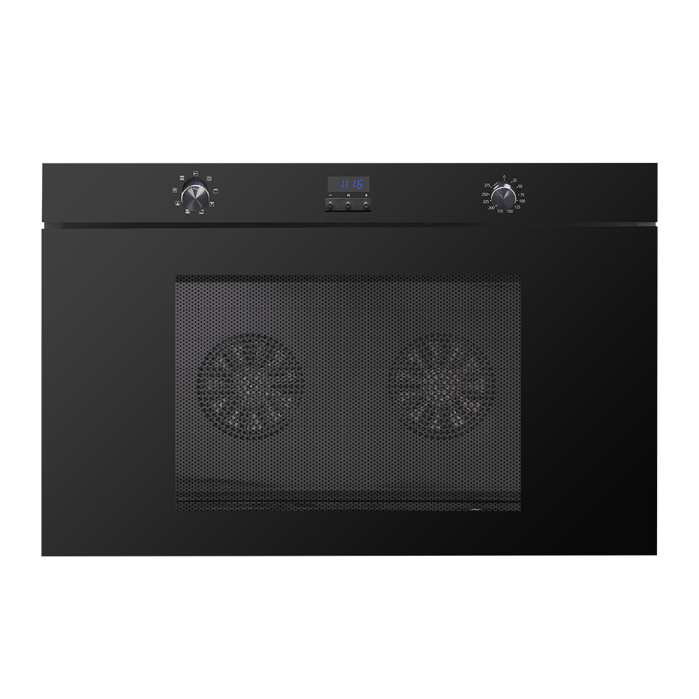 How much clearance space is needed around an electric wall oven for proper ventilation?
